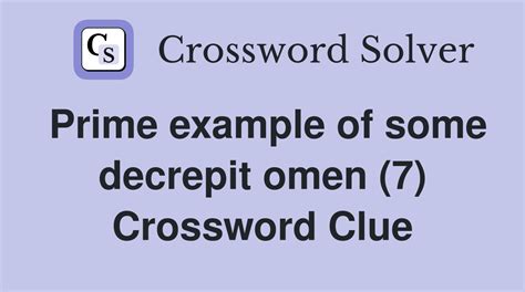 be an omen crossword|Be an omen crossword clue